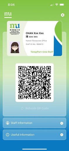 HKMU Virtual Card Screen 2