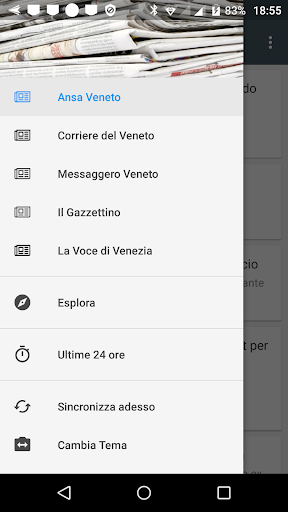 Android application Veneto notizie locali screenshort