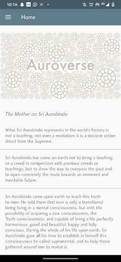 Android application Auroverse screenshort