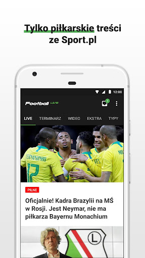 Android application Football LIVE - wyniki na żywo screenshort