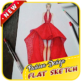 Fashion Design Flat Sketch icon