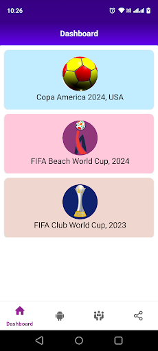 Android application Copa America 2024, USA screenshort
