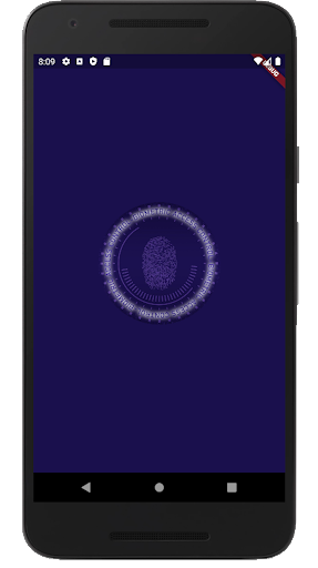 Android application Fingerprint APS screenshort