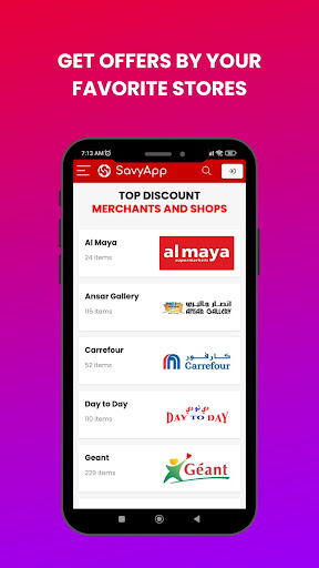 SavyApp Screen 3