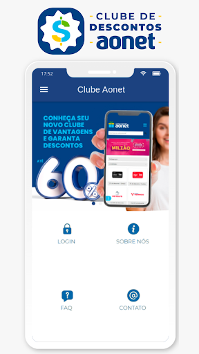 Android application Clube de Descontos Aonet screenshort