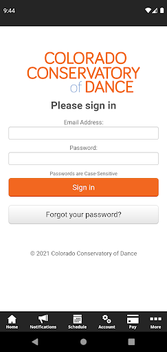Colorado Conservatory of Dance Screen 3