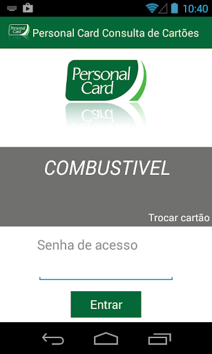 Personal Card Consulta Cartões Screenshot 1 - AppWisp.com