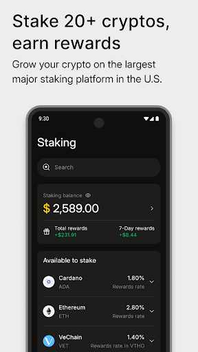 Screenshot of Binance.US: Buy BTC, DOGE, XRP