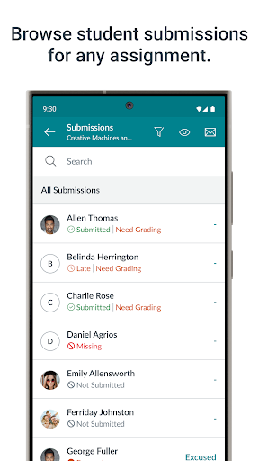 Screenshot of Canvas Teacher