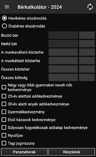 Android application Bérkalkulátor - 2024 screenshort