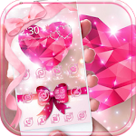 Cover Image of डाउनलोड Pink Diamond Theme Heart Stone 10003001 APK