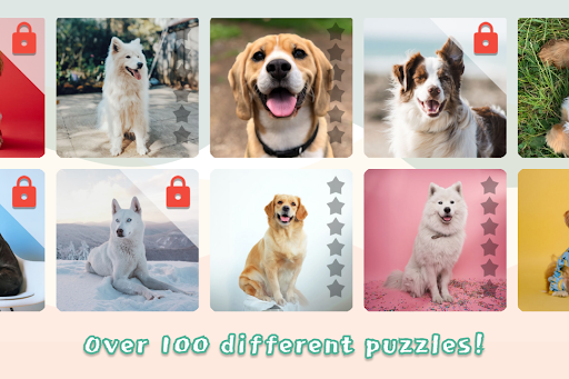 Android application Dogs Jigsaw Puzzles Mania screenshort
