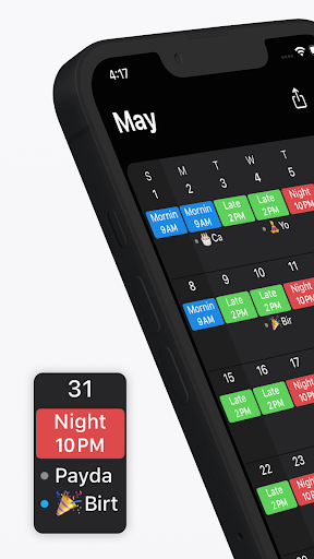 Screenshot of Supershift - Shift Calendar