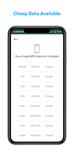 Cool Data: Cheap Airtime, Data Screen 2