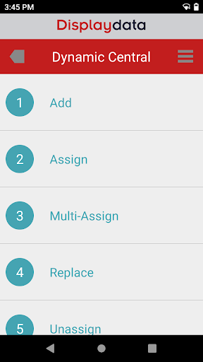 Android application Dynamic Central ESL Manager screenshort