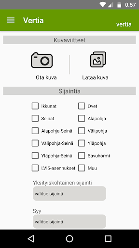 Vertia tiiveysmittaus Screen 3