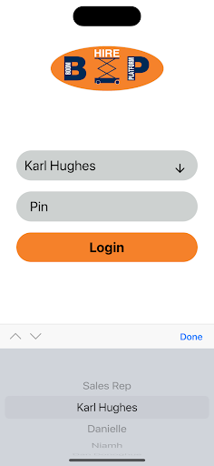 Android application BPHIRE screenshort