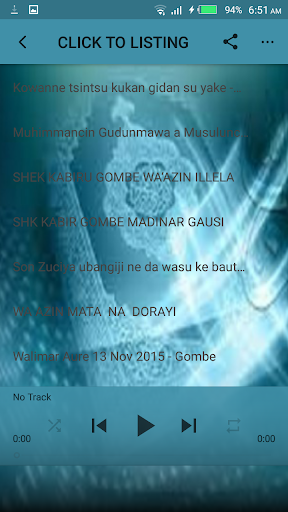 Android application Sheikh Kabiru Gombe Audio mp3 screenshort