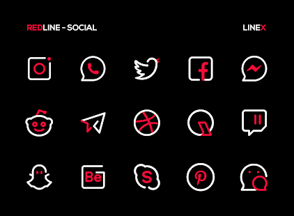 RedLine Icon Pack : LineX Tangkapan layar