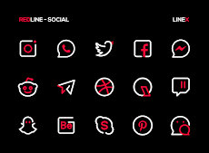 RedLine Icon Pack : LineXのおすすめ画像4