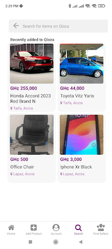 Qloza : Ghana Online Market Screen 3