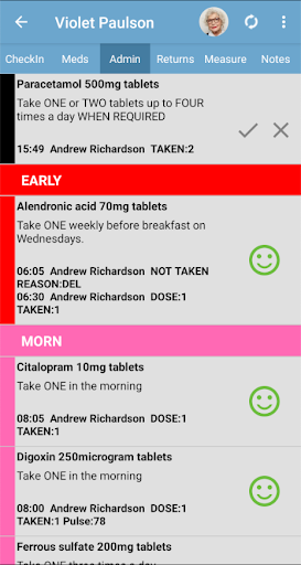 CareMeds eMAR Screen 3