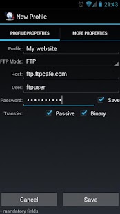 FtpCafe FTP Client Capture d'écran
