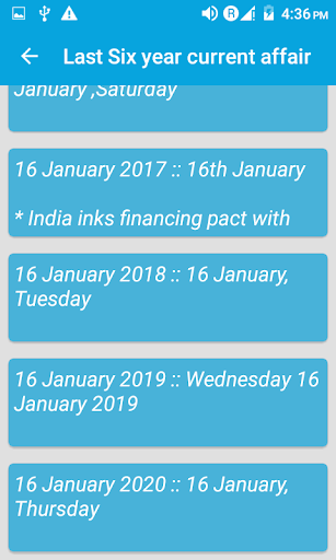Last 6 year Current affair Screen 3