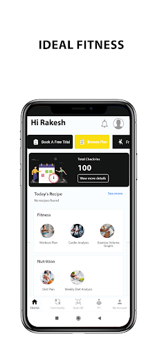Android application Ideal Fitness screenshort