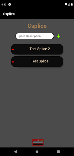 Android application Csplice screenshort
