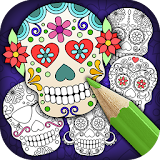 Mexican Skull Coloring Pages icon