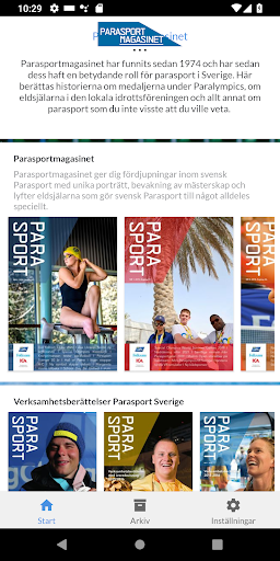 Android application Parasportmagasinet screenshort