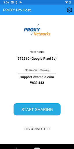 Android application PROXY Pro Host screenshort