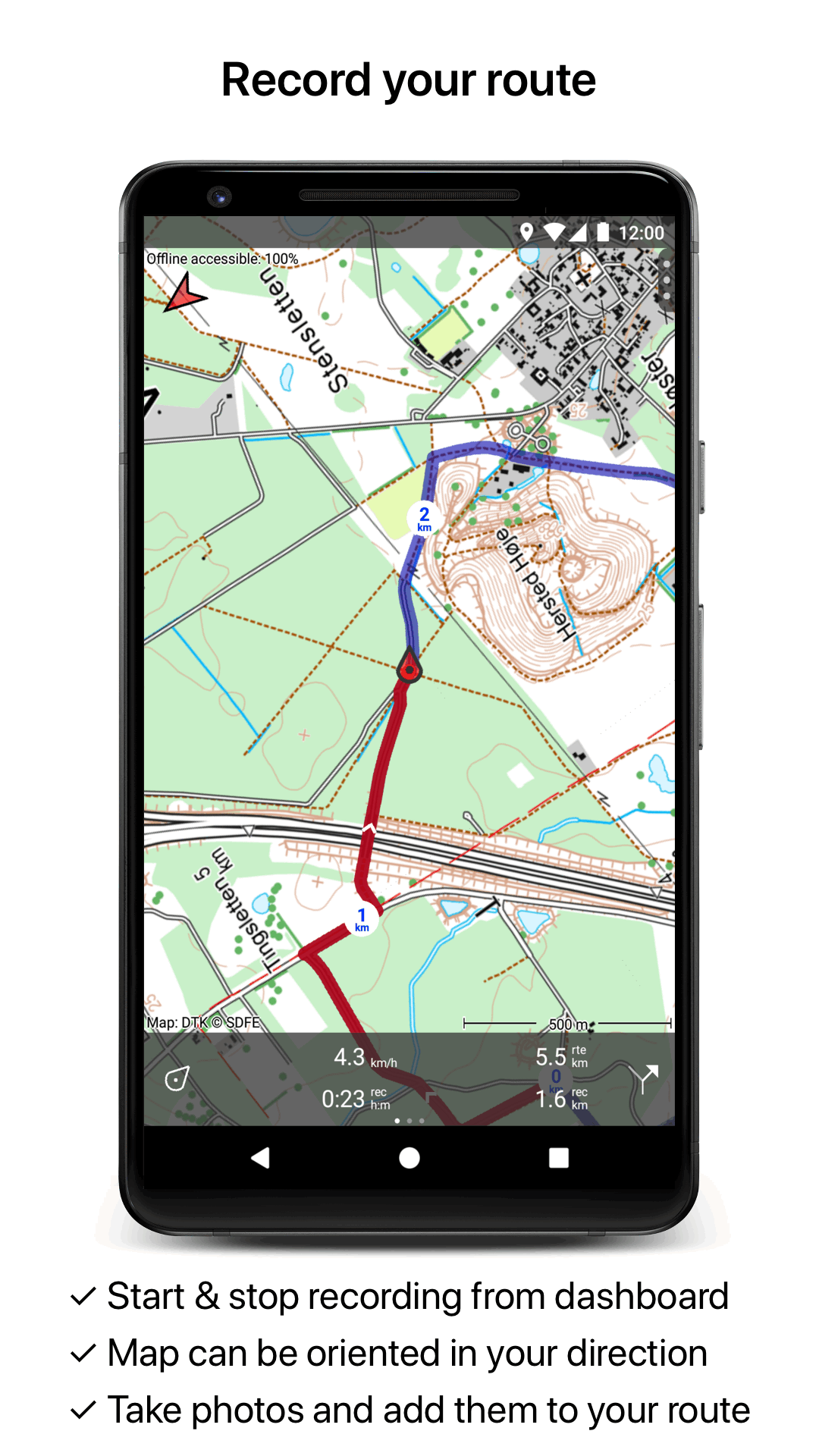 Android application Topo GPS Denmark screenshort
