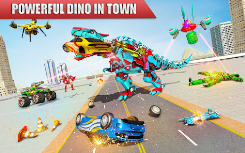 Dino Robot Car Transform Game apktreat screenshots 1