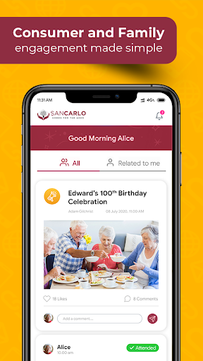 Android application San Carlo Homes for the Aged screenshort