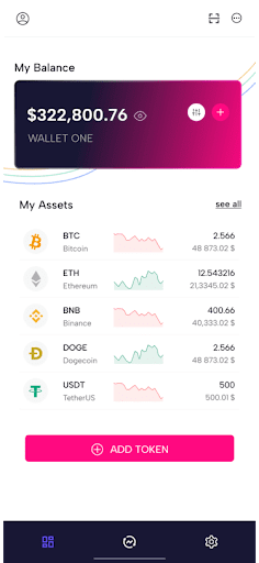 Android application Sachiel Wallet screenshort