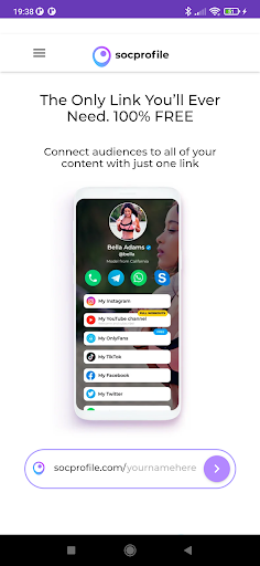 Android application Socprofile - Multilink Creator screenshort