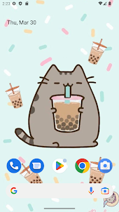 Cute Boba Cats Wallpaper