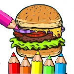 Cover Image of ดาวน์โหลด hamburger pizza coloring game  APK