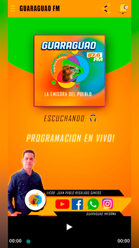 Android application Guaraguao FM screenshort