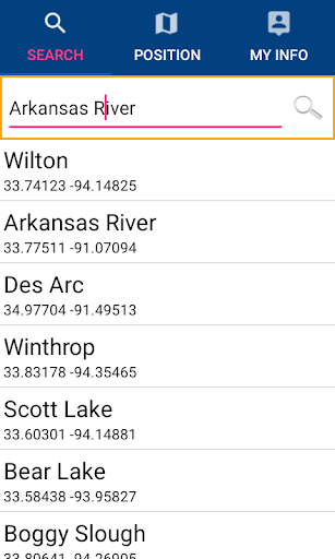 Arkansas River GPS Charts Screen 2