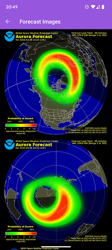 Screenshot of My Aurora Forecast & Alerts