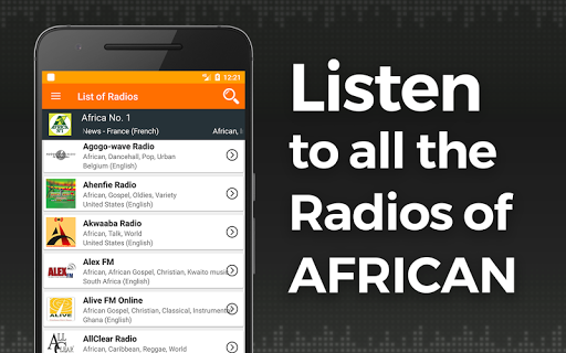 Android application African Music Radio screenshort