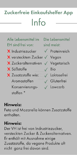 Android application Zuckerfrei Einkaufen screenshort