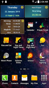 Sun & Moon Calendar Screenshot