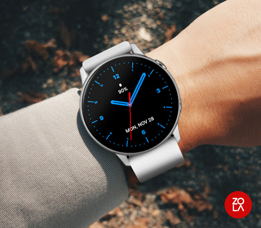 Blue Analog Watch Face Screen 3