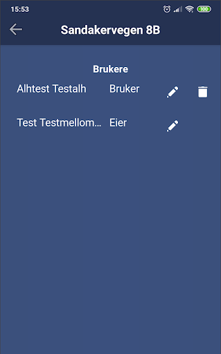 Android application Hyttetjenester screenshort