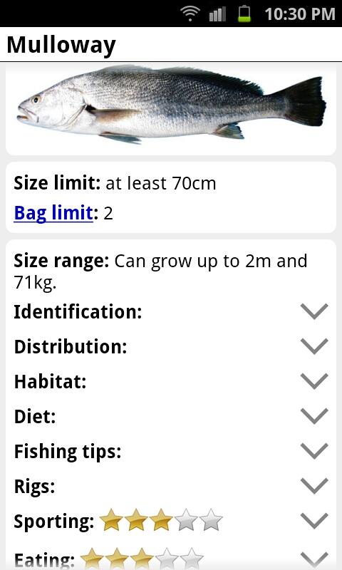 Android application My Fishing Mate Pro Australia screenshort