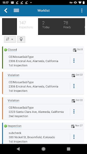 Android application Oracle Municipal Code Officer screenshort